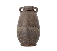 Creative Collection Reina 82060459 - Jarrón de gres Pintado a Mano con pequeñas Asas (9,5 x 16 cm), Color marrón