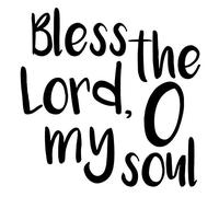 Creative Concepts CCI2653 - Vinilo Adhesivo para portátil, diseño con Texto en inglés Bless The Lord O My Soul CCI, Color Negro