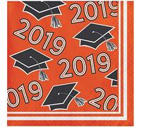Creative Converting 335409 Orange Class Of 2019 - Servilletas de papel