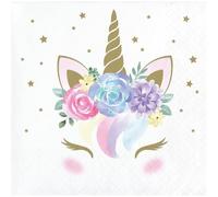 Creative Converting 343830 Servilletas de unicornio para baby shower, 5 pulgadas, multicolor