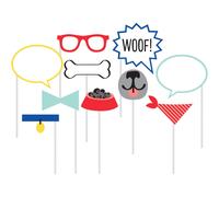 Creative Converting Dog Party Photo Booth Props 10 Count Multicolor