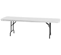 Creative Converting Plastic Stay Put Banquet Table Cover, 30 by 96-Inch, White