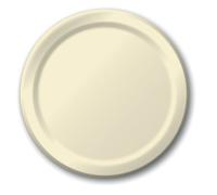 Creative Converting Plato de almuerzo, talla única, color marfil