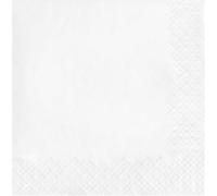 Creative Converting Servilletas de papel, tamaño de cena de 3 capas, color blanco, paquetes de 25 unidades (paquete de 5)