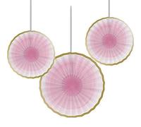 Creative Convertting 8C322260 - Juego de 3 colgantes con forma de abanico (40-30-25 cm), multicolor