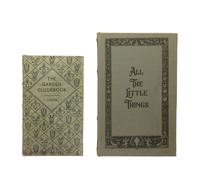 Creative CoOp MDF Canvas Book Set of 2 All The Little Things Storage Box Natural 2