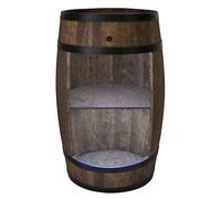 CREATIVE COOPER Barril de madera con luces LED - armario de vino en estilo retro - botellero - bar de madera - 80 cm - mueble decorativo para salón