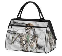 Creative Day of The Dead - Bolsa de viaje para mujeres, hombres, niños y niñas, diseño de mármol muerto, 24 L, bolsa de cabina para deportes, gimnasio, yoga, color, 24 L, Organizador de bolsas