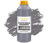Creative Deco 1L Barniz Madera Interior Tinte al Agua | Color Gris Intenso