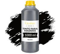 Creative Deco 1L Barniz Madera Interior Tinte al Agua | Color Negro | 1L