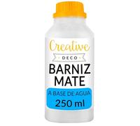 Creative Deco 250 ml Barniz Manualidades para Pintura Acrílica Brillante | Botella de Acabado de Superficies a Base de Agua | Laca Incolora Permanente | Uso Interior y Exterior Decoupage, Bricolaje