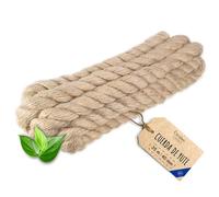 Creative Deco 35m Cuerda de Yute 40mm de Grosor Color Marrón Natural
