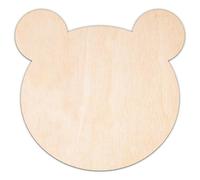 Creative Deco Animales de Madera Contrachapada Personalizados | Cabeza de Oso | Tamaño 5-100cm | Contrachapado 3mm | Decoración Habitación Infantil | Formas Recortes Cortados con Láser, Decoupage