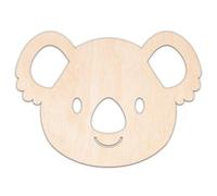 Creative Deco Animales de Madera Contrachapada Personalizados | Cara de Koala | Tamaño 5-100cm | Contrachapado 3mm | Decoración Habitación Infantil | Formas Recortes Cortados con Láser, Decoupage