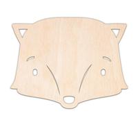 Creative Deco Animales de Madera Contrachapada Personalizados | Cara de Zorro | Tamaño 5-100cm | Contrachapado 3mm | Decoración Habitación Infantil | Formas Recortes Cortados con Láser, Decoupage