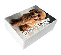 Creative Deco Blanca Caja con tu Foto Personalizado - Idea de Regalo Personalizada | Cajas Madera de Recuerdos Personalizadas | Para Mujeres, Hombres y Parejas | Personalizados para Cumpleaños Fiestas