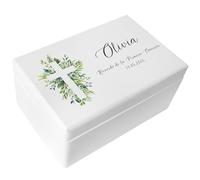 Creative DECO Blanca Caja Regalo Personalizada Primera Comunión de Memoria