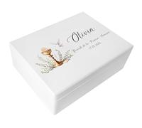 Creative DECO Blanca Caja Regalo Personalizada Primera Comunión de Memoria