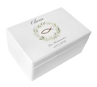 Creative DECO Blanca Caja Regalo Personalizada Primera Comunión de Memoria