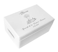 Creative DECO Blanca Caja Regalo Personalizada Primera Comunión para Niños