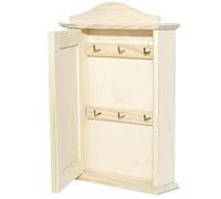 Creative DECO Caja Armario para Llaves Madera con Puerta | 6 Ganchos | 20 x 6 x 29,5 cm | Para Pared de Pasillo Recibidor | Perfecto para Almacenamiento Decoración Decorar y Decoupage