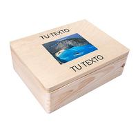 Creative Deco Caja con tu Foto y Texto Personalizado - Idea de Regalo Personalizada | Cajas Madera de Recuerdos Personalizadas | Para Mujeres Hombres y Parejas | Personalizados para Cumpleaños Fiestas