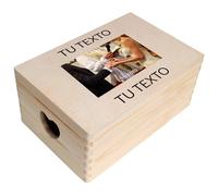 Creative Deco Caja con tu Foto y Texto Personalizado - Idea de Regalo Personalizada | Cajas Madera de Recuerdos Personalizadas | Para Mujeres Hombres y Parejas | Personalizados para Cumpleaños Fiestas