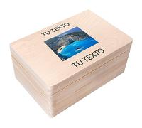 Creative Deco Caja con tu Foto y Texto Personalizado - Idea de Regalo Personalizada | Cajas Madera de Recuerdos Personalizadas | Para Mujeres Hombres y Parejas | Personalizados para Cumpleaños Fiestas