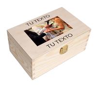 Creative Deco Caja con tu Foto y Texto Personalizado - Idea de Regalo Personalizada | Cajas Madera de Recuerdos Personalizadas | Para Mujeres Hombres y Parejas | Personalizados para Cumpleaños Fiestas