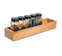 Creative Deco Caja de Almacenaje de Madera | 36 x 9 x 5 cm | Cesta Cajita Organizadora | Madera de Haya | Organizador Bandeja para Objetos de Valor, Pequeños, Especias, Frascos | Cajones, Cocina, Baño