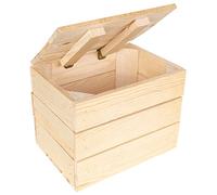 Creative DECO Caja de Madera con Tapa Grande | 27,5 x 20 x 21,5 cm
