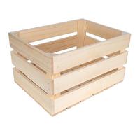 Creative DECO Caja de Madera Natural Decorativa | 40 x 30 x 23 cm | Cesta de Madera Ideal para Almacenaje Regalo Decoración Bricolaje Manualidades | Documentos Juguetes Herramientas