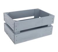 Creative DECO Caja de Madera Natural Decorativa Gris | 30 x 20 x 15 cm