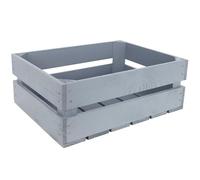 Creative DECO Caja de Madera Natural Decorativa Gris | 40 x 30 x 15 cm