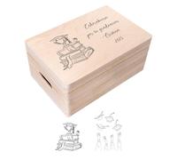 Creative DECO Caja de Regalo Graduación Personalizada con tu Texto | Caja de Recuerdos de Madera Personalizado | Para Mujeres, Hombres | Impreso | Idea de Regalo | Personalizadas Personalizados