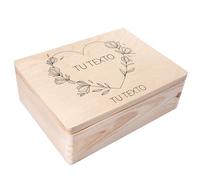 Creative DECO Caja Madera de Recuerdos Personalizada con Texto Deseos para