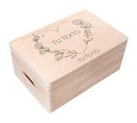 Creative DECO Caja Madera de Recuerdos Personalizada con Texto Deseos para