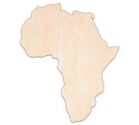 Creative Deco Continentes Formas de Madera Contrachapada Personalizadas Mapa del Mundo | África | Tamaño 5-100 cm | Contrachapado 3 mm | Recortes Cortados con Láser | Decoración Pared Decoupage Pintar