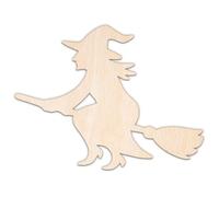 Creative Deco Formas de Madera Contrachapada Halloween Personalizadas | Bruja | Tamaño 5-100 cm | Contrachapado 3 mm | Recortes Cortados con Láser | Ideal para Decoupage Decorar Pintar DIY Pared