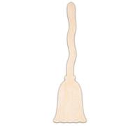 Creative Deco Formas de Madera Contrachapada Halloween Personalizadas | Escoba | Tamaño 5-100 cm | Contrachapado 3 mm | Recortes Cortados con Láser | Ideal para Decoupage Decorar Pintar DIY Pared