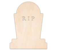 Creative Deco Formas de Madera Contrachapada Halloween Personalizadas | Lápida RIP | Tamaño 5-100 cm | Contrachapado 3 mm | Recortes Cortados con Láser | Ideal para Decoupage Decorar Pintar DIY Pared