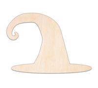 Creative Deco Formas de Madera Contrachapada Halloween Personalizadas | Sombrero de Bruja | Tamaño 5-100 cm | Contrachapado 3 mm | Recortes Cortados con Láser | para Decoupage Decorar Pintar DIY Pared