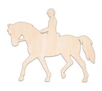 Creative Deco Formas de Madera Contrachapada Personalizadas | Caballo con Jinete | Tamaño 5-100 cm | Contrachapado 3 mm | Recortes Cortados con Láser | Ideal para Decoupage Decorar Pintar DIY Pared