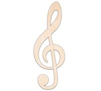 Creative Deco Formas de Madera Contrachapada Personalizadas | Clave de Sol | Tamaño 5-100 cm | Contrachapado 3 mm | Recortes Cortados con Láser | Ideal para Decoupage Decorar Pintar DIY Pared