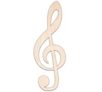 Creative Deco Formas de Madera Contrachapada Personalizadas | Clave de Sol | Tamaño 5-100 cm | Motivo Escolar | Contrachapado 3 mm | Recortes Cortados con Láser | Decoración Decoupage Pintar DIY Pared