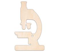 Creative Deco Formas de Madera Contrachapada Personalizadas | Microscopio | Tamaño 5-100 cm | Motivo Escolar | Contrachapado 3 mm | Recortes Cortados con Láser | Decoración Decoupage Pintar DIY Pared