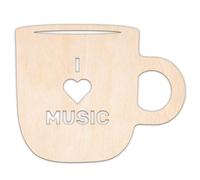 Creative Deco Formas de Madera Contrachapada Personalizadas | Taza | Tamaño 5-100 cm | Contrachapado 3 mm | Recortes Cortados con Láser | Ideal para Decoupage Decorar Pintar DIY Pared