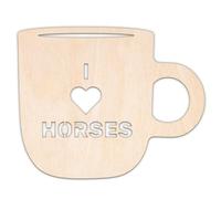 Creative Deco Formas de Madera Contrachapada Personalizadas | Taza | Tamaño 5-100 cm | Contrachapado 3 mm | Recortes Cortados con Láser | Ideal para Decoupage Decorar Pintar DIY Pared