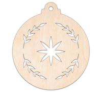 Creative Deco Formas Navideñas Personalizadas de Contrachapado | Bola Navideña | 10-100 cm | Madera Contrachapada 3 mm | Recortes con Láser | Decoración Navidad | Decoupage Decoración Pared Puerta