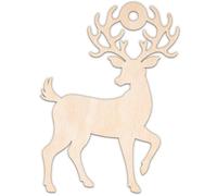 Creative Deco Formas Navideñas Personalizadas de Contrachapado | Colgante de Reno | 10-100 cm | Madera Contrachapada 3 mm | Recortes con Láser | Decoración Navidad | Decoupage Decoración Pared Puerta